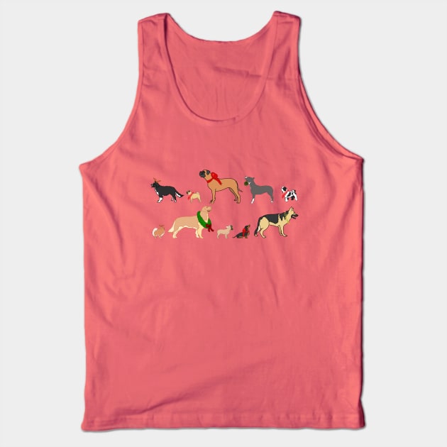 Festive doggos 1 Tank Top by Art by Lex